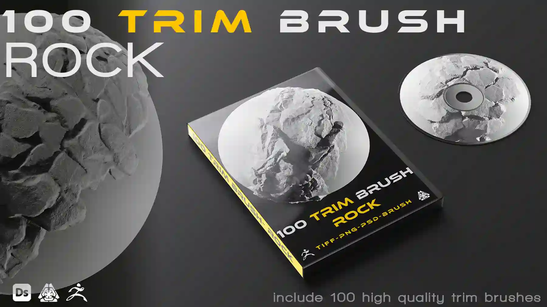 100 Trim brushes – Rock