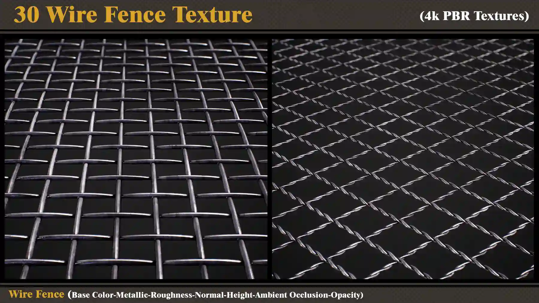 30 Wire Fence Texture – 材质贴图