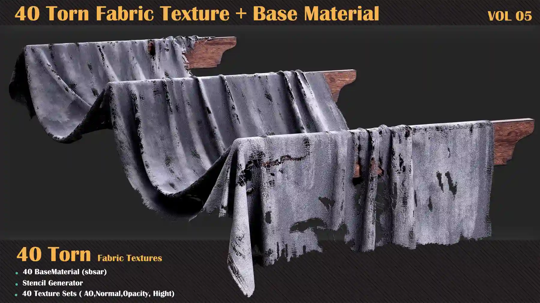40 Torn Fabric Texture