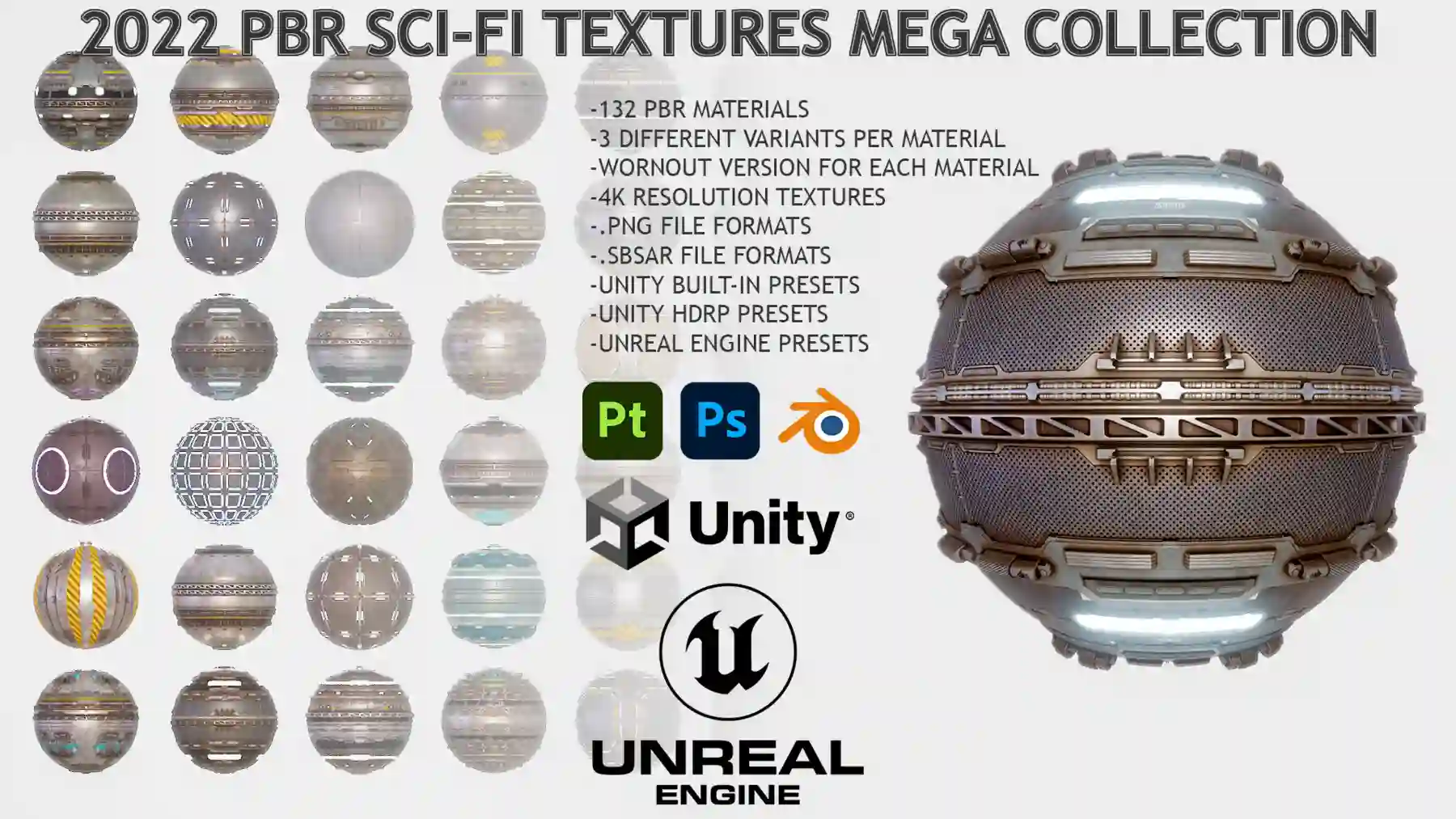 2022 PBR SCI-FI TEXTURES MEGA COLLECTION